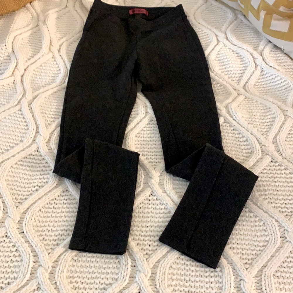 Charcoal grey skinny slacks